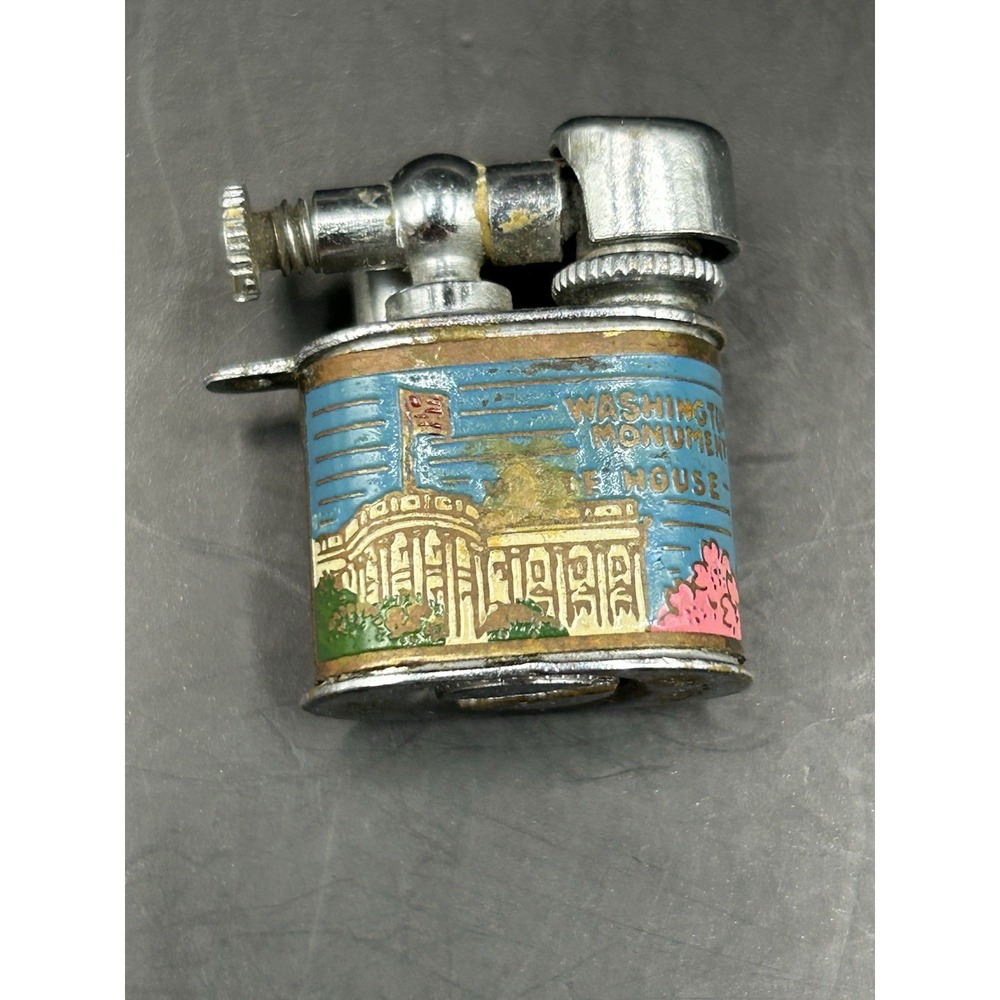 Washington DC Souvenir Lift Arm Lighter US Capitol White House Japan Vintage - Picture 2 of 8